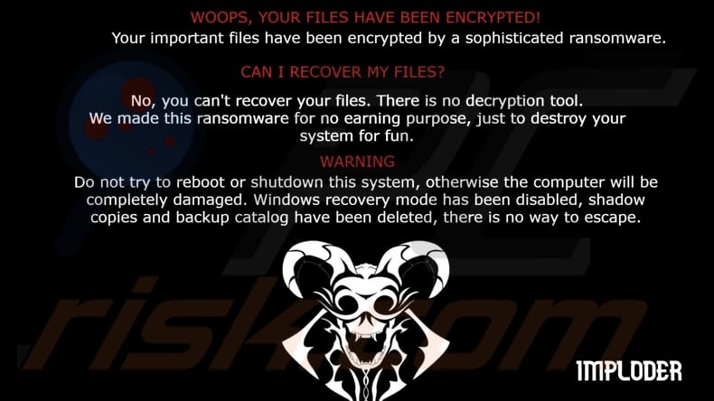 Imploder ransomware behang