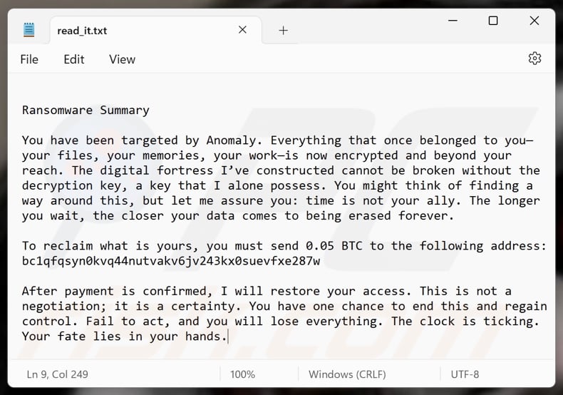 Anomaly ransomware losgeldbrief (read_it.txt)