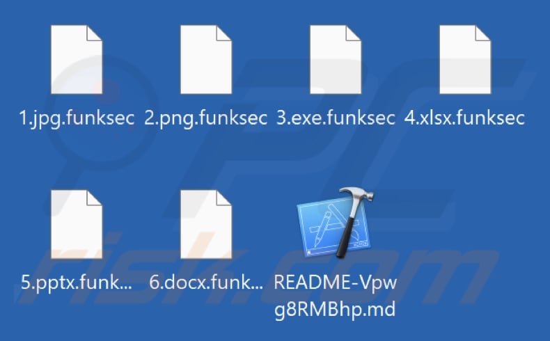 Bestanden versleuteld door FunkLocker (FunkSec) ransomware (.funksec extensie)