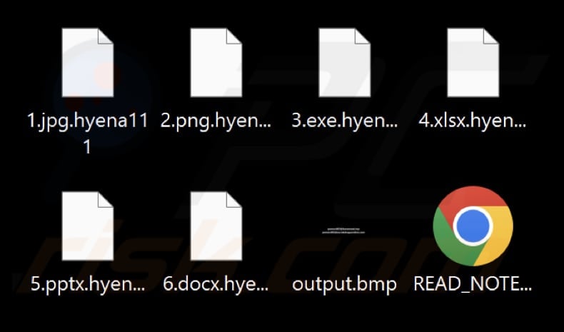 Bestanden versleuteld door Hyena ransomware (.hyena111 extensie)