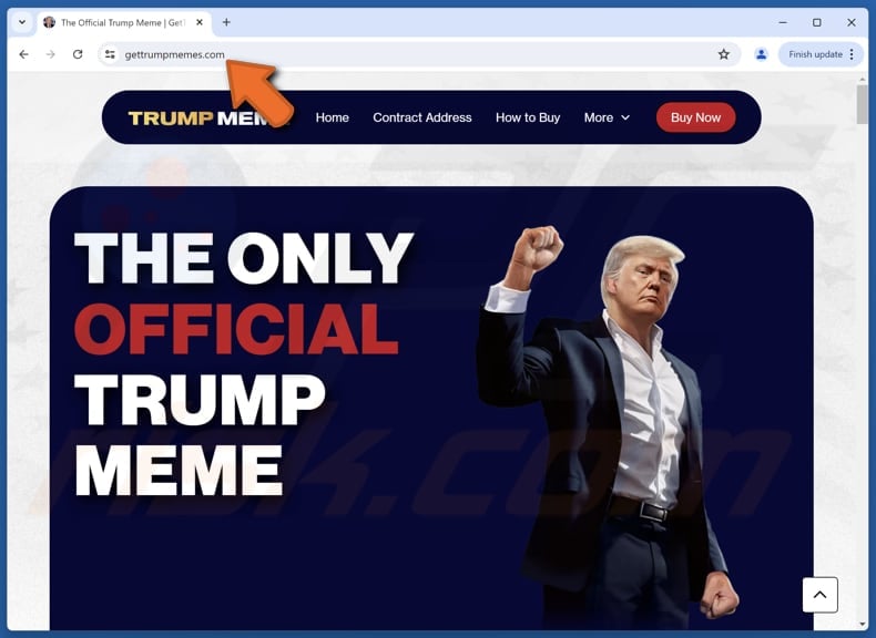 gettrumpmemes.com website uiterlijk