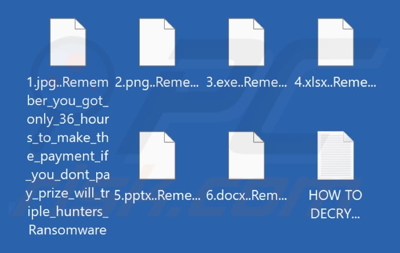 Bestanden versleuteld door Hunters ransomware (..Remember_you_got_only_36_hours_to_make_the_payment_if_you_dont_pay_prize_will_triple_hunters_Ransomware uitbreiding)