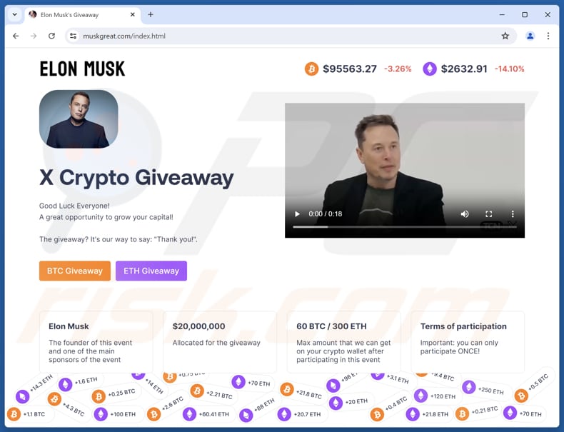 X Crypto Giveaway oplichterij