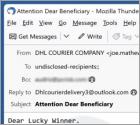 Oplichting via e-mail DHL Lottery