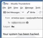 Oplichting via e-mail You Have Been Under Surveillance