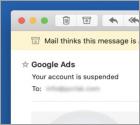 Google Ads - Your Account Is Suspended Email Oplichting