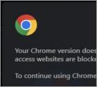Your Chrome Version Does Not Include The Latest Update POP-UP Oplichting