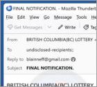 British Columbia Lottery Email Oplichting
