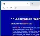 Oplichting via pop-up met 'Activeringswaarschuwing / Activation Warning Alert'