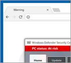 Pop-up oplichting van het 'Windows Defender Security Center'