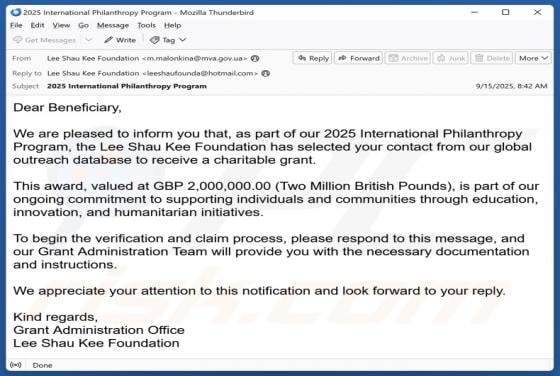 International Philanthropy Program Email Zwendel