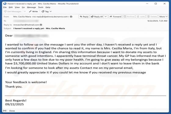 Donation To Someone With Good Intentions Email Zwendel