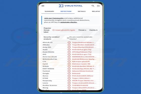PhantomCard/NFCShare banking-trojan (Android)