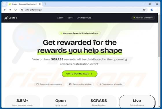 Grass Vote Rewards fraude