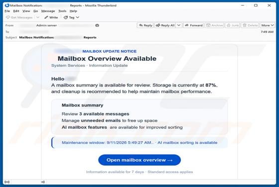 Mailbox Overview Available e-mailfraude