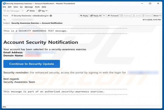 Security Awareness Exercise e-mailfraude